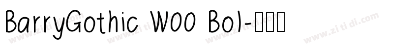 BarryGothic W00 Bol字体转换